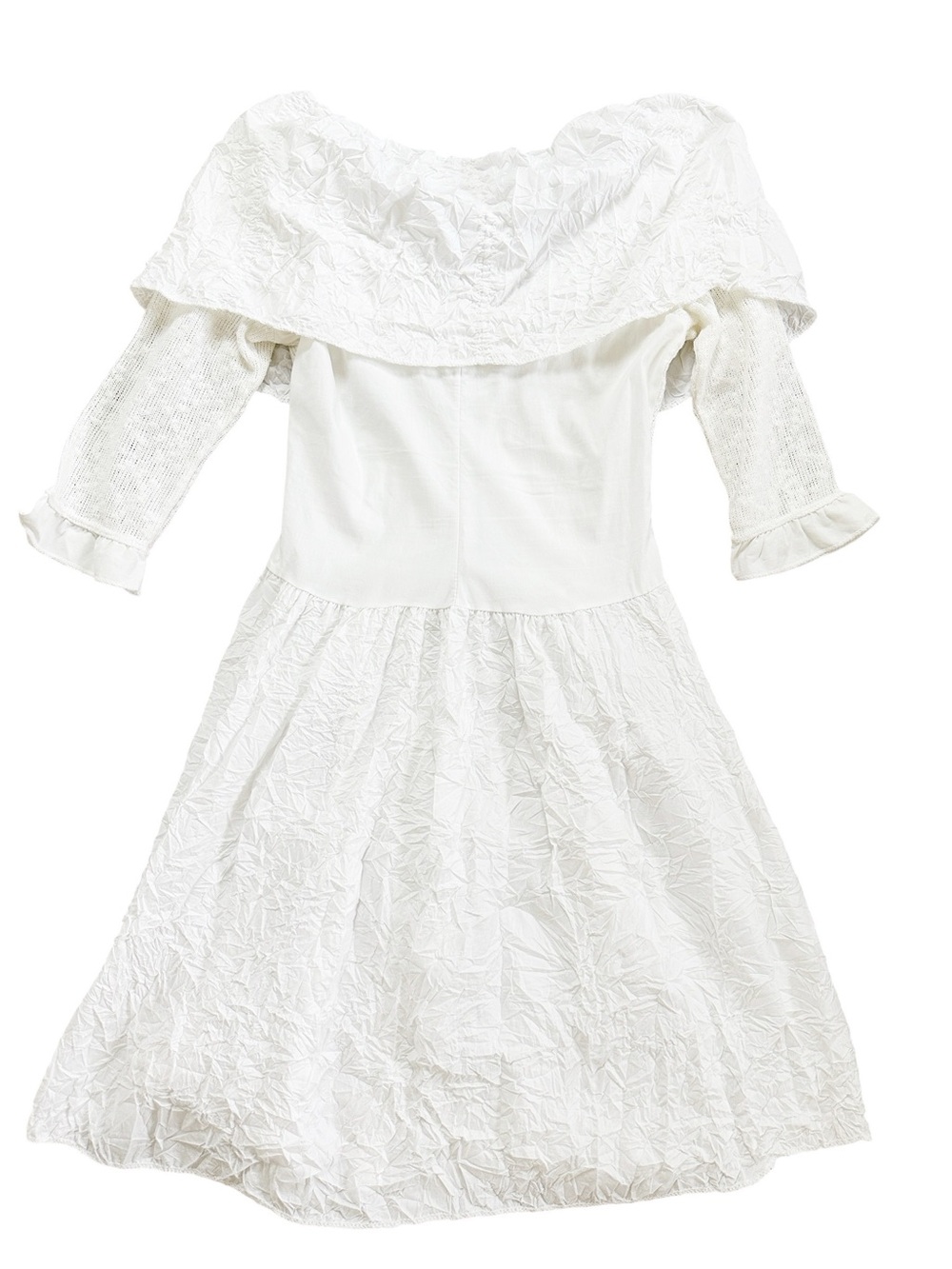 Off-Shoulder White Women's Dress